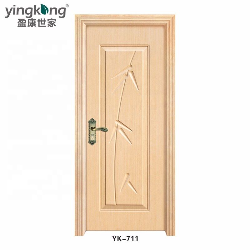 100% waterproof 2mm-5mm pvc laminated full wpc hollow swing wpc pure door