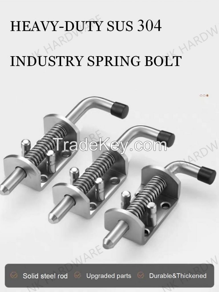 Stainless Steel 304 Heavy Duty Industry Spring door bolt lock latch for truck power box