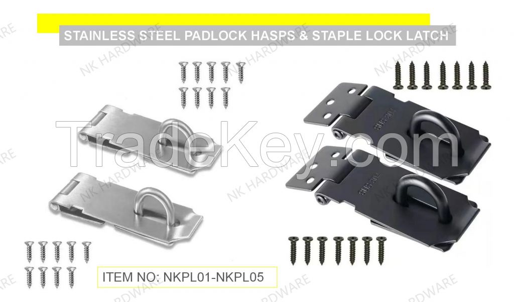 STAINLESS STEEL PADLOCK HASPS &amp; STAPLE LOCK LATCH SUS201 SUS 304