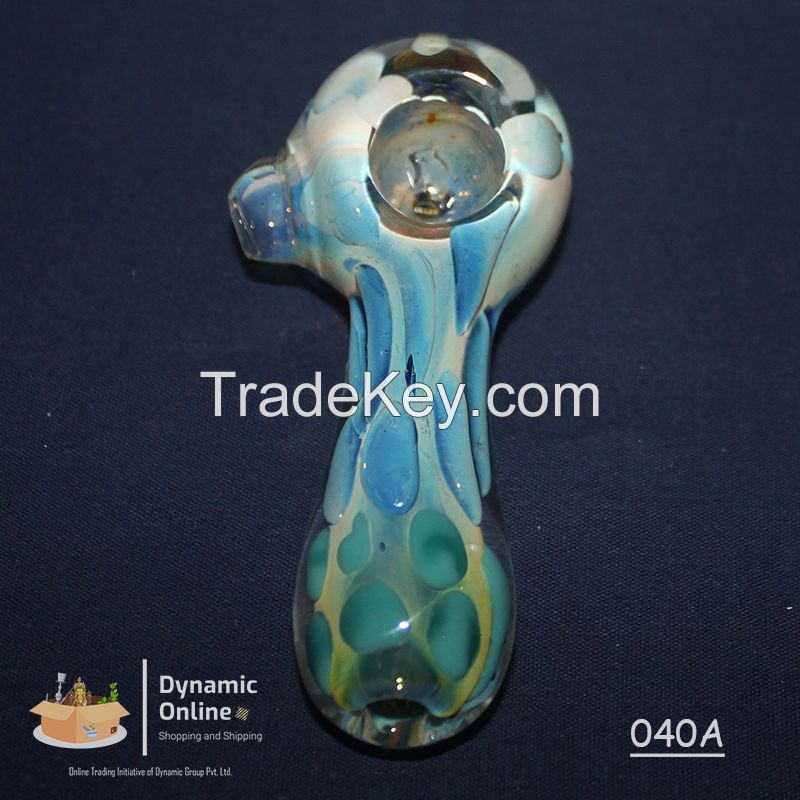 4 inch Double Tube Glass Smoking Pipe with outer art | Glass Smoking Pipe