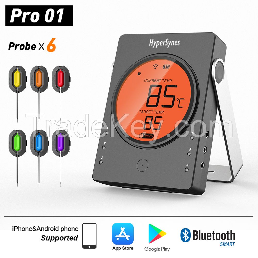 Professional Wireless Remote Cooking thermometer with Timer,Free APP control for Oven,Grill,Cooking,Candy,Kitchenï¼BBQï¼Kitchen,Smoker Support WiFi Digital Connectivity