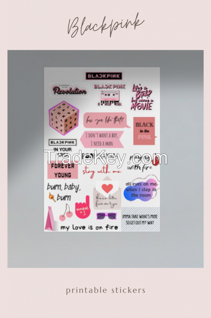 BLACKPINK Printables Stickers (KPOP - 2 pages)