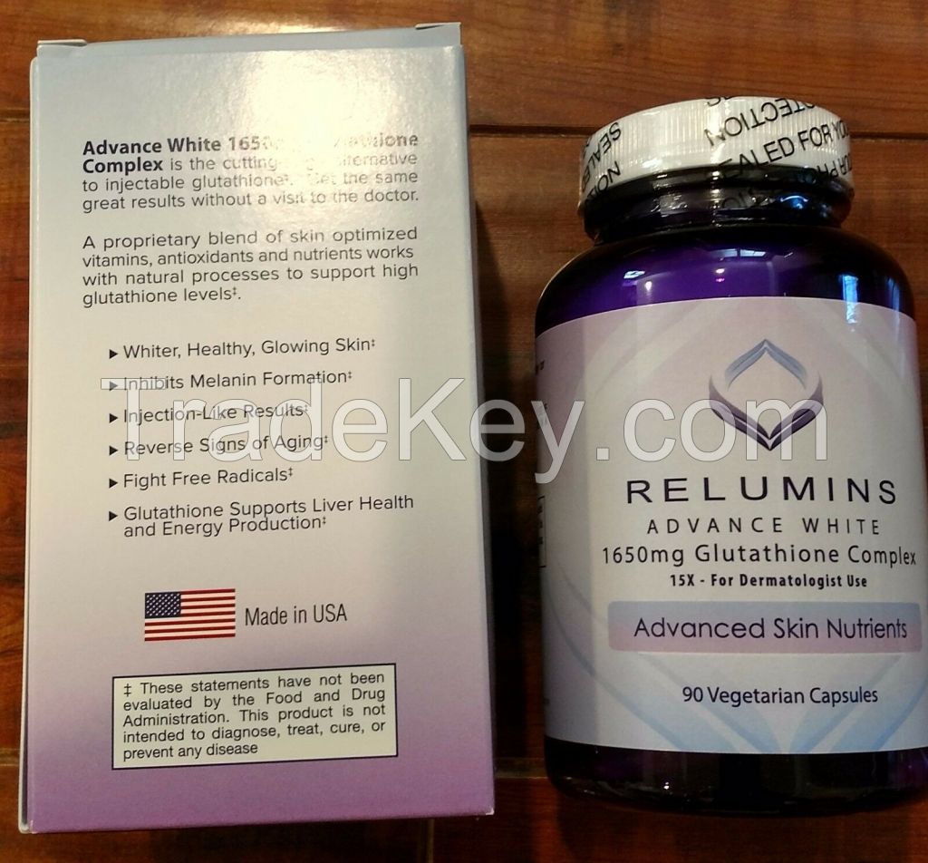 Relumins Advance White 1650mg Glutathione - 90 Capsules/bottle