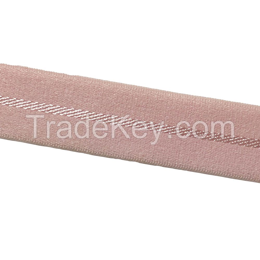 Woven Elastic - Shiny-Pink