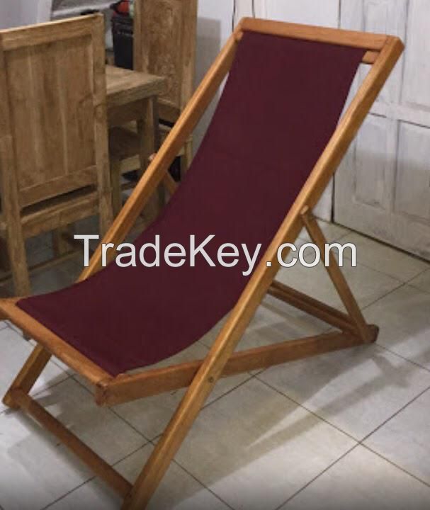 Folding chair with fabric