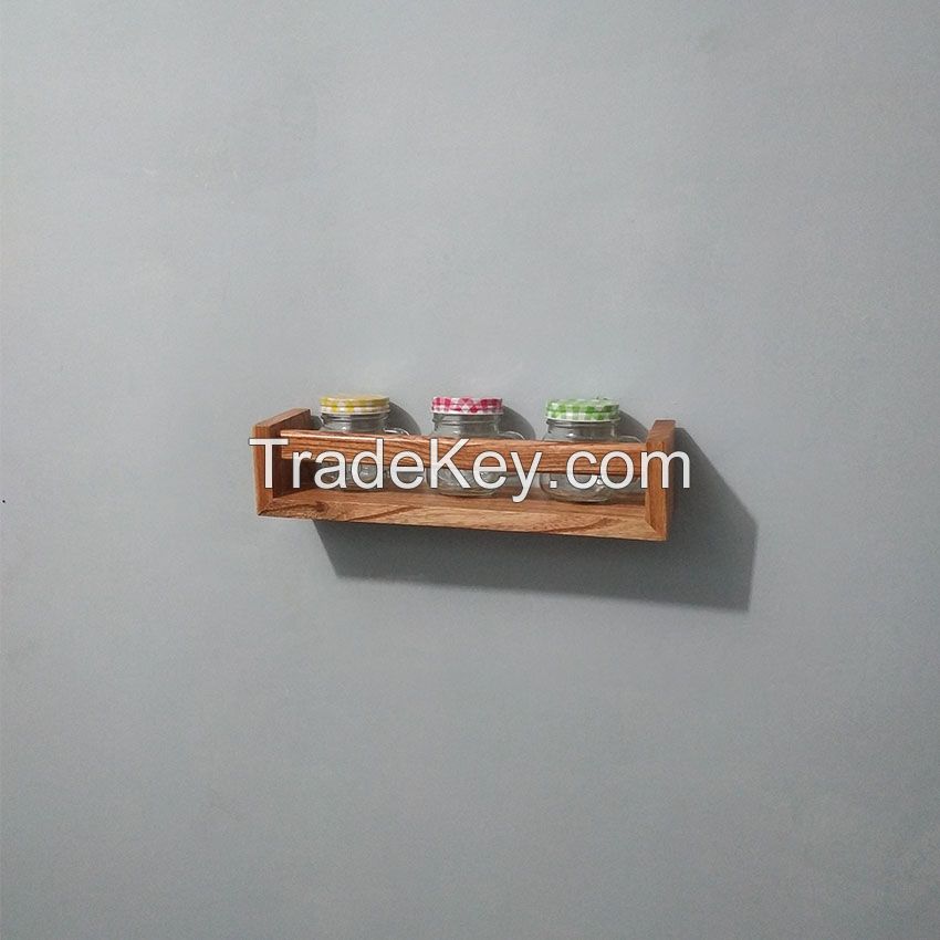 Rustic wood Storage hanging display Shelf Racks Wall Mounted wooden Floating Shelves For Kitchen Bathroom Bedroom 