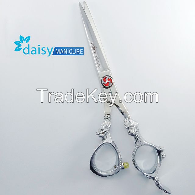 6.0&amp;amp;quot; Professional Silver 440C Dragon Handle Hair Cutting Shear - Salon Hair Thinning Scissor for Barber