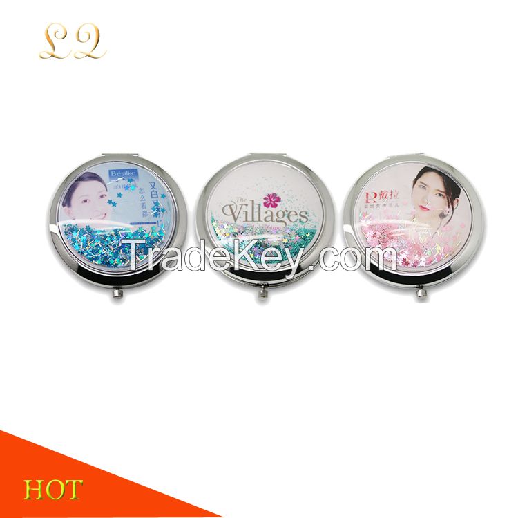 hot sales good quality poscket makeup mirror shell drop glue cosmetic mirror