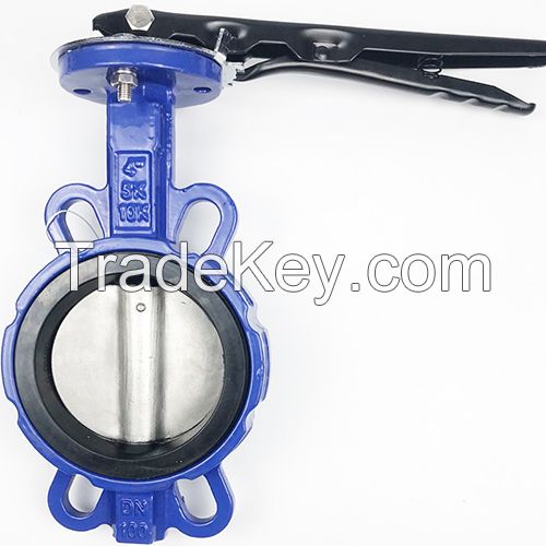 DN65 Lever type SS316 wafer cast iron  Butterfly valve for water