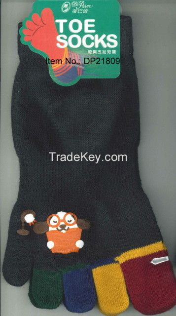 [DeParee] Ladies' Cotton Toes Socks ( cute icon printed )