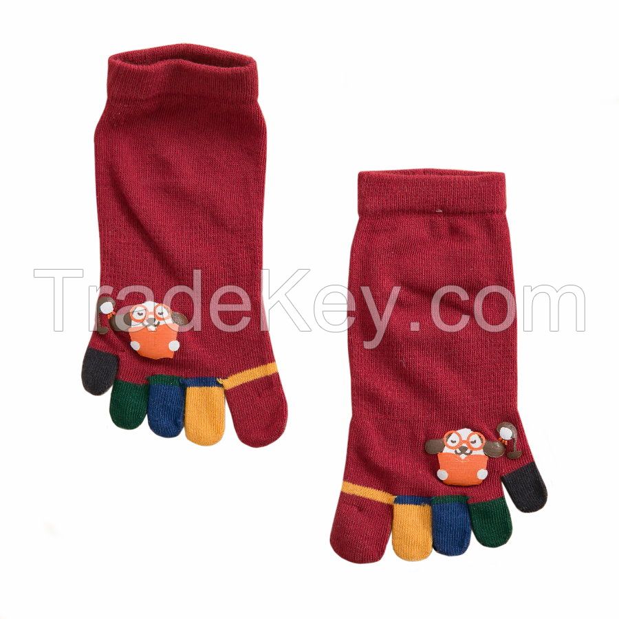 [DeParee] Ladies' Cotton Toes Socks ( cute icon printed )