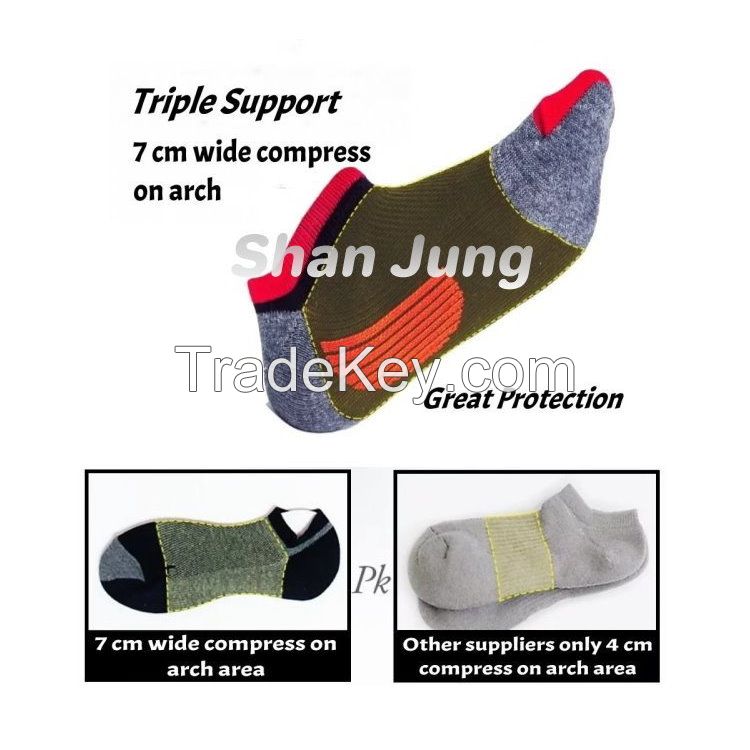 [DeParee] Men's Sport Arch Support No Show Socks