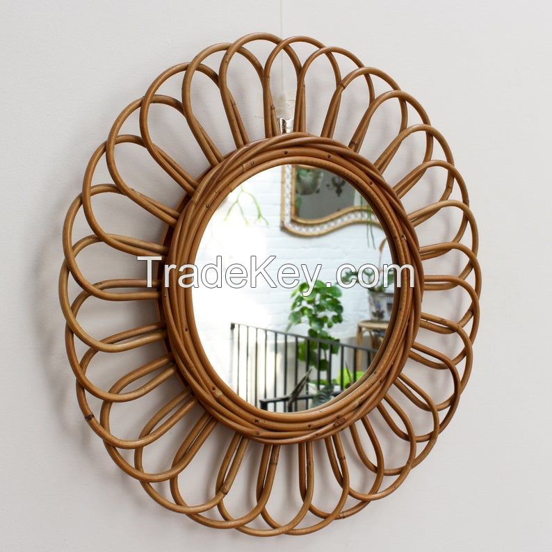 Fashionable Rattan Mirror For Home Decor