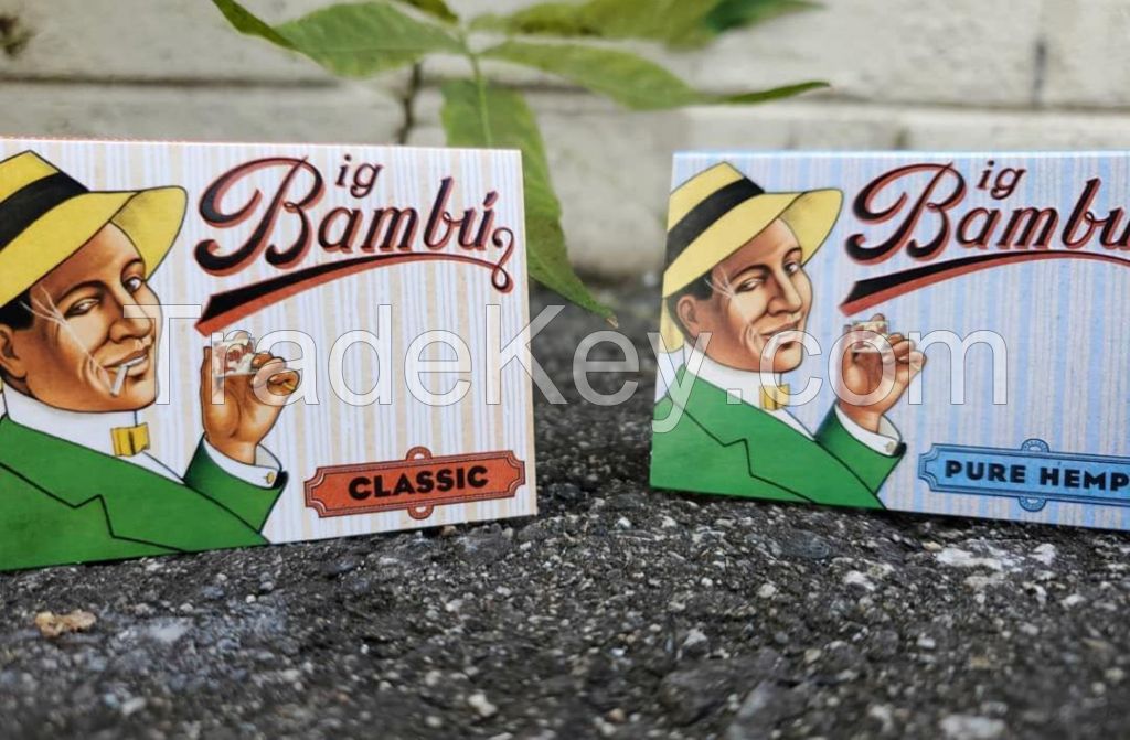 BIG BAMBU ROLLING PAPER CIGARETTE PAPER FOR SMOKING 50 BOOKLETS A BOX SIZE