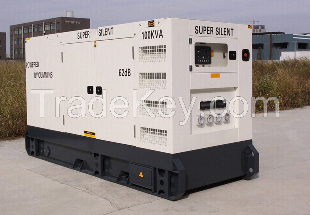 generator set 100kva, with engine model 6BT5.9-G1/6BT5.9-G2, with super silent for rental market, base on Australia/New Zealand standard