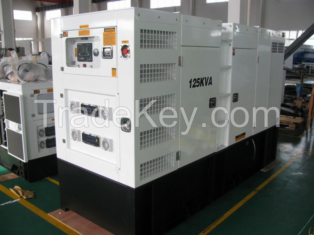 diesel generator 100kw/125kva silent type, with engine model 6BTA5.9-G2