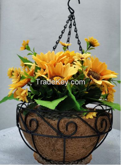 Metal Hanging Planter Basket with Coco liner