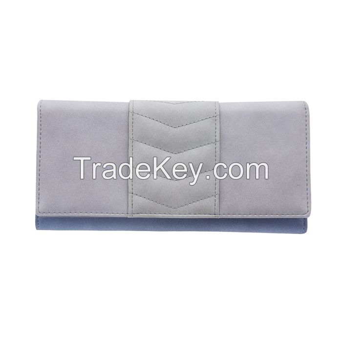 Women Splicing Style Coin Zipper Long Purse PU Leather Wallet with Multiple Card Slots and Card Holders Phone Pocket