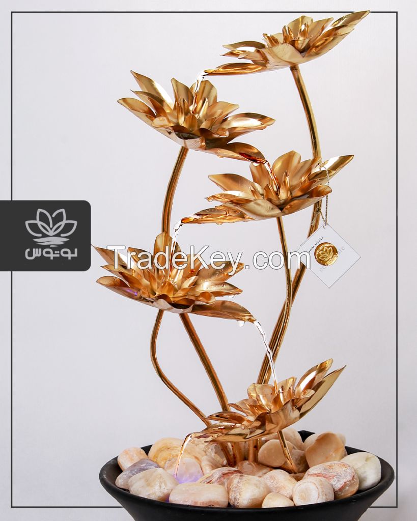 Lotus copper handicraft TableTop Fountain