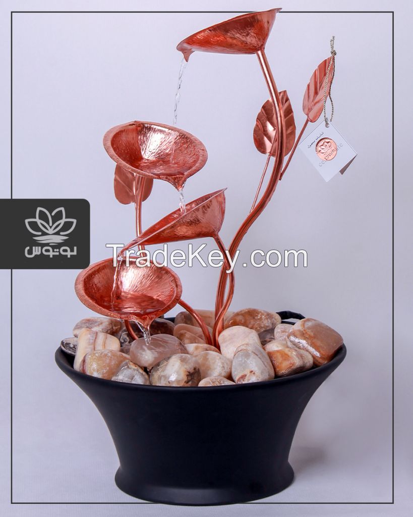 Lotus copper handicraft TableTop Fountain