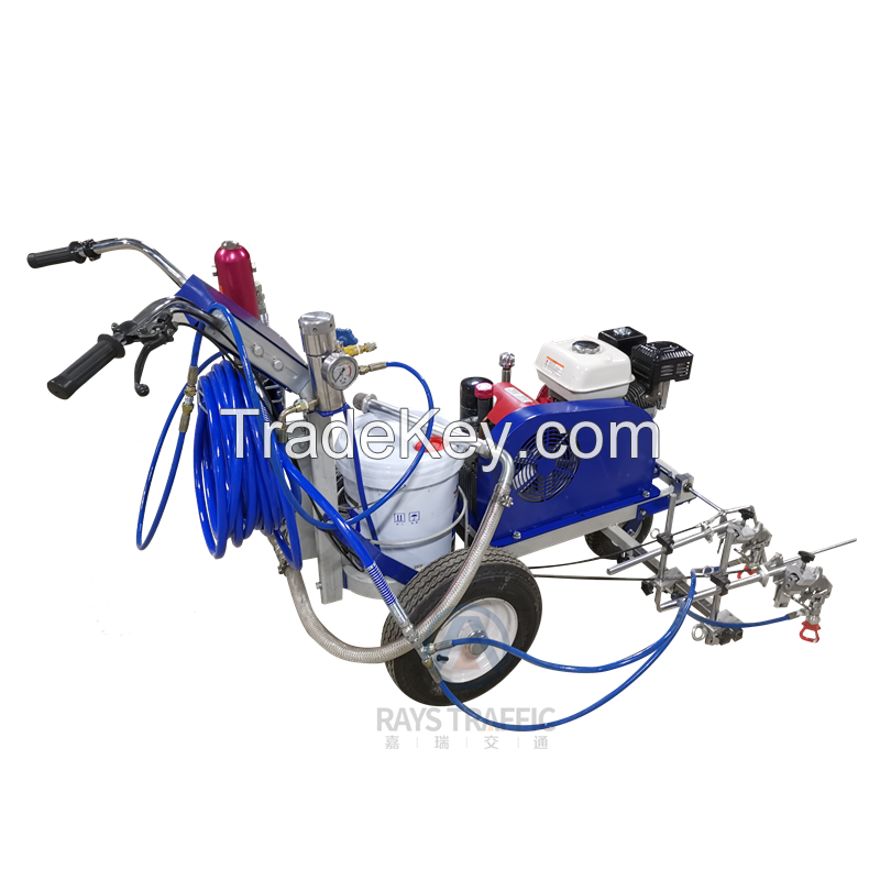 Hydraulic Cold Paint Road Marking Machine Double Gun