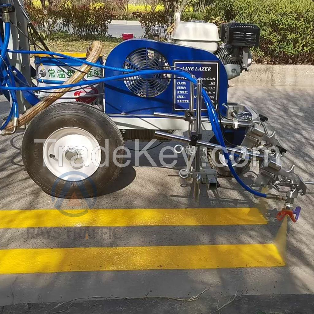 Hydraulic Cold Paint Road Marking Machine Double Gun