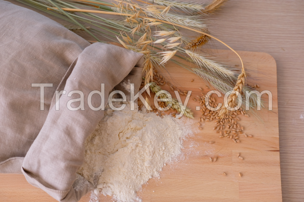 Wheat flour, rye flour, wheat bran