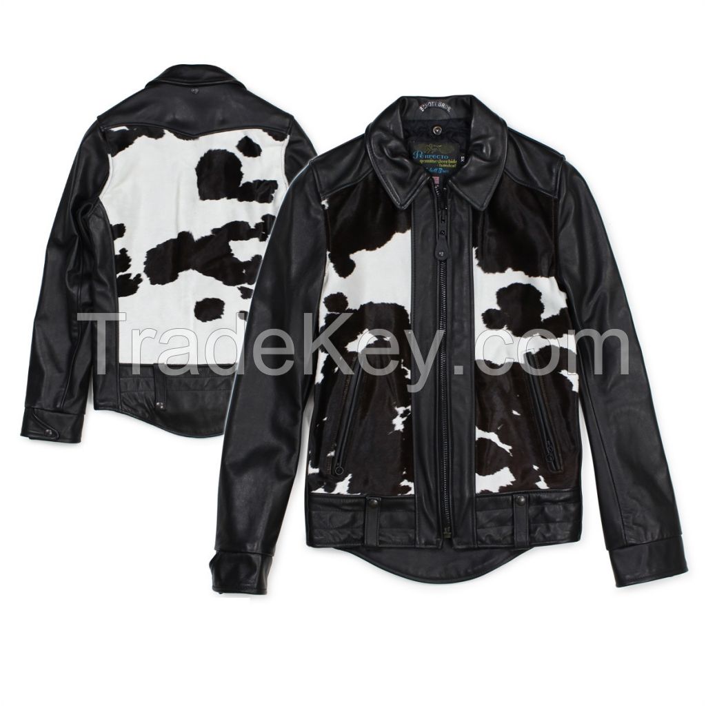 Leather Jacket Natural Hairon Leather