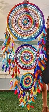 Huge Rainbow Dream Catcher