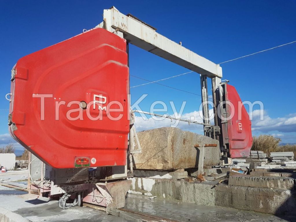 Used monowire and multiwire stone cutting machines