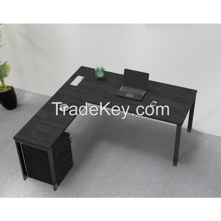 Modern L-Shaped Desk-Computer Corner Desk Gaming Office PC Table, Sturdy Simple Industrial Style Home Office Writing Workstation