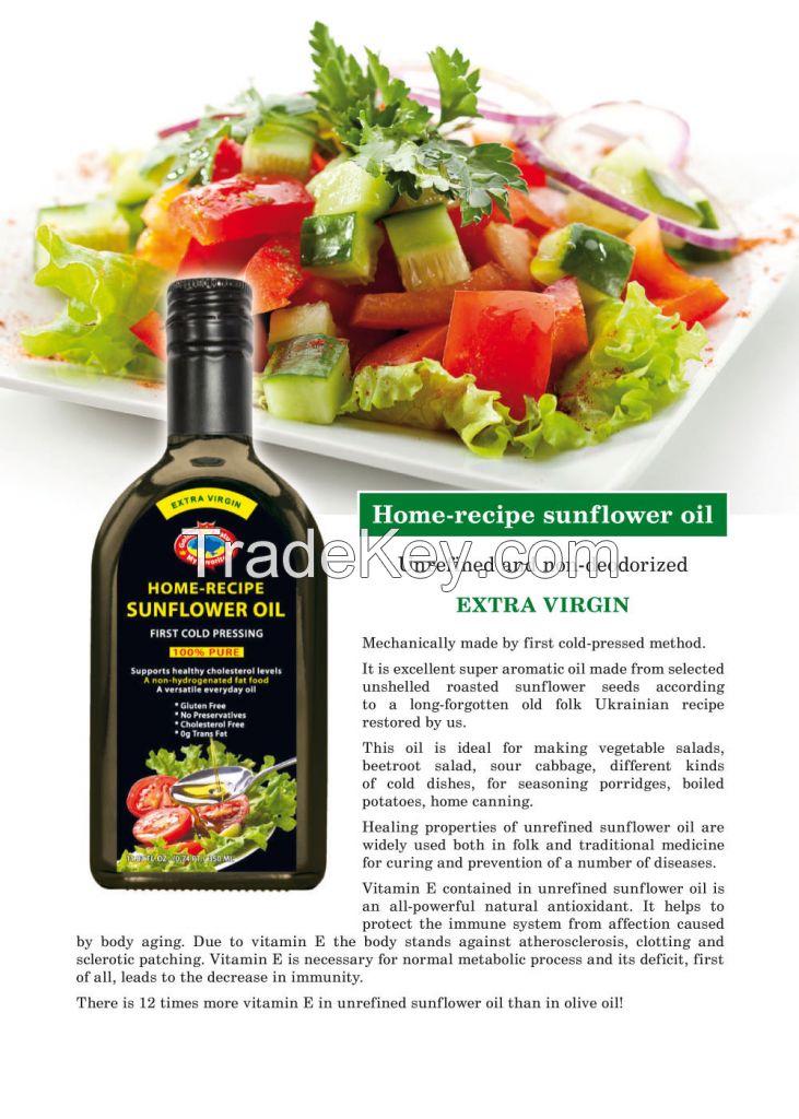 Home-recipe sunflower oil