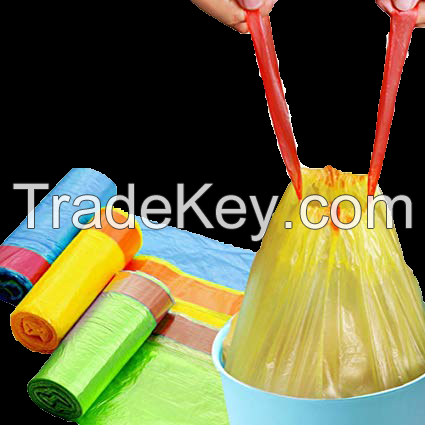 HIGH QUALITY DRAWSTRING GARBAGE BAGS ON ROLL FROM HANPAK JSC