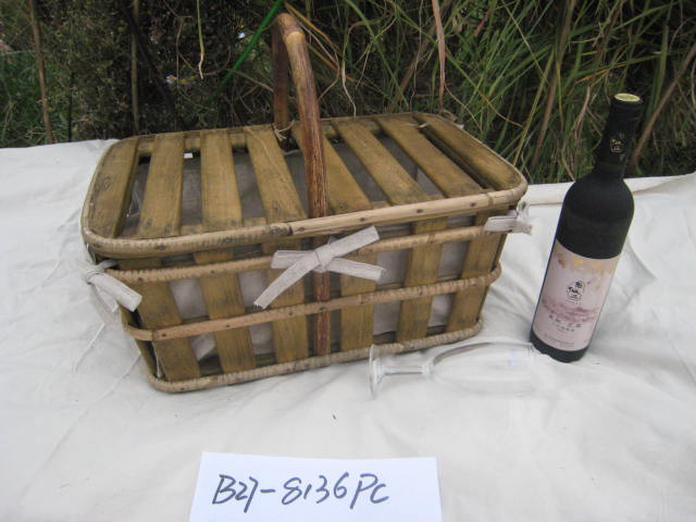 Wooden storage baskets