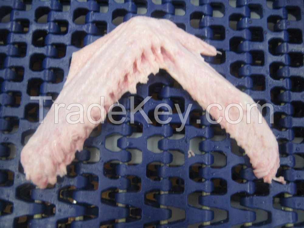 Frozen duck feet and duck wings