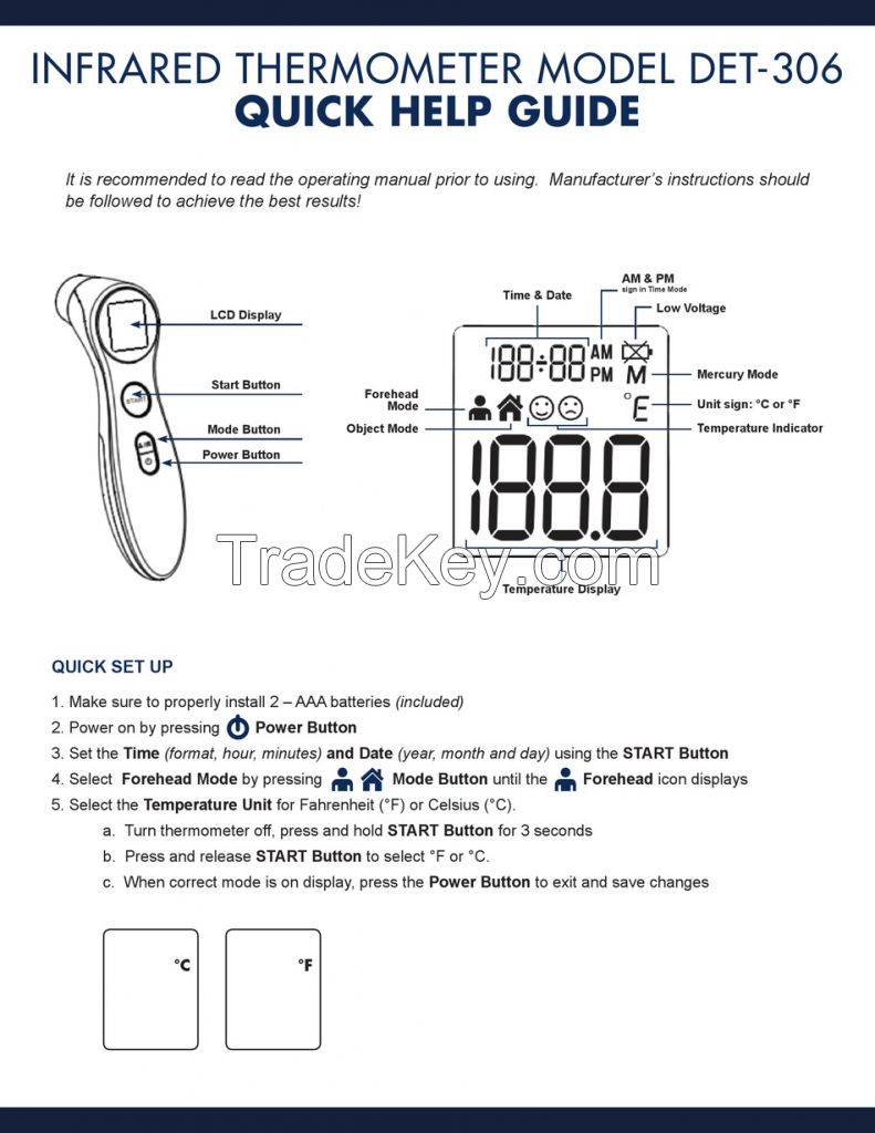 Clinical Non-contact Infrared IR Thermometer