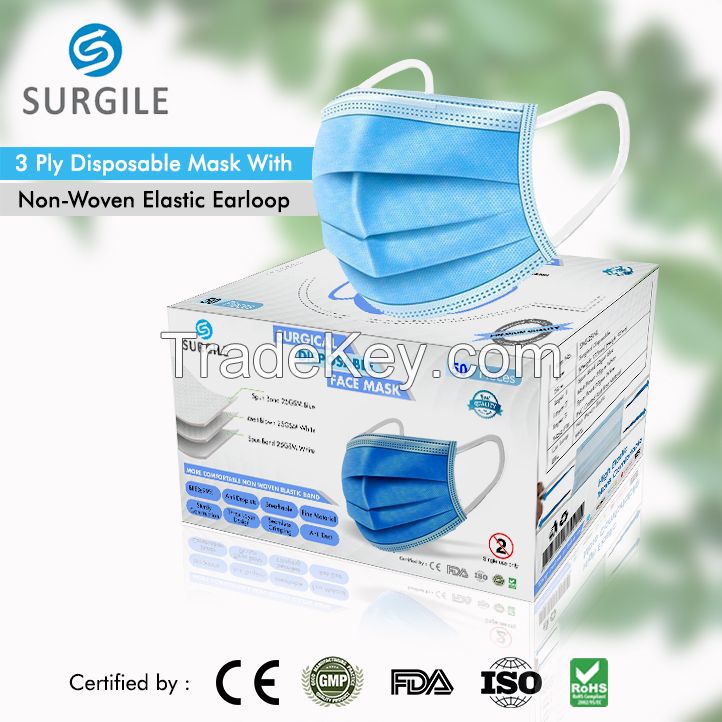 3ply Non Woven Disposable Face Mask 