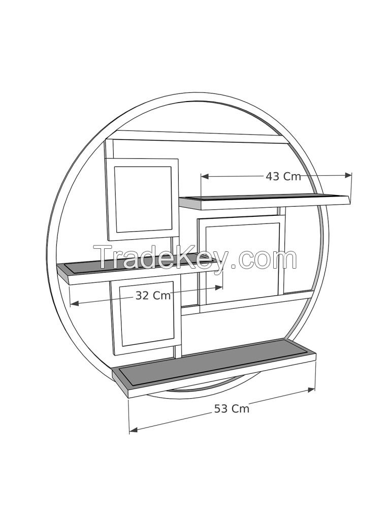 Best Design Fassley 3 Shelf Wall Shelf And Unit Iron Shelf Wood Look