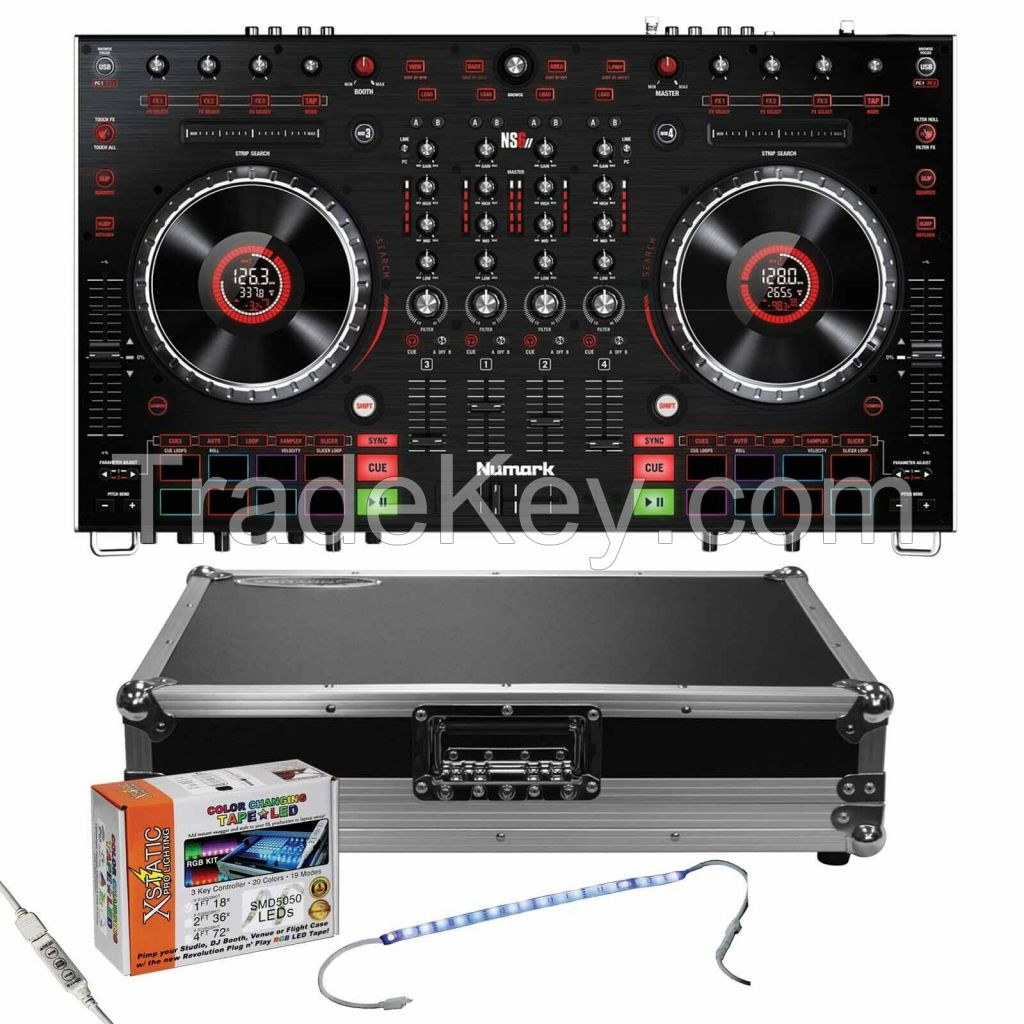 Numark Party Mix DJ Controller w/ Built In Light Show+Case+Headphones+Microphone