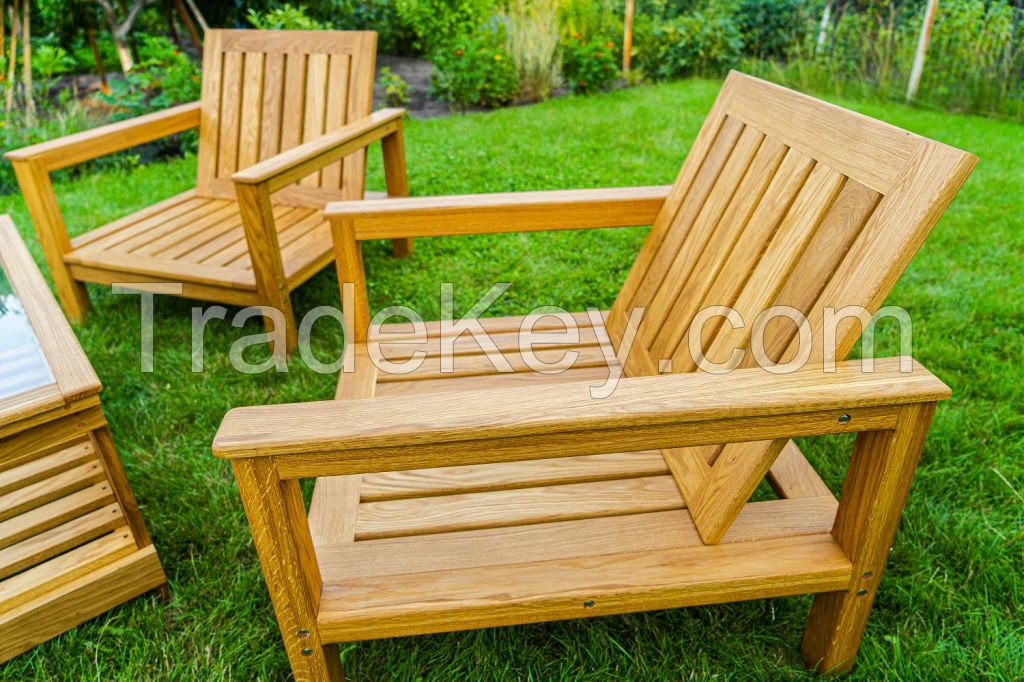 4-piece Garden Lounge Set (Ash or Oak)