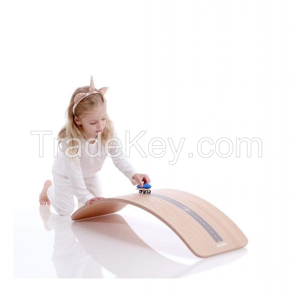 Wooden Balance Board for Toddlers, Kids, Teens, Adults - Wooden Rocker Board - Christmas gift 