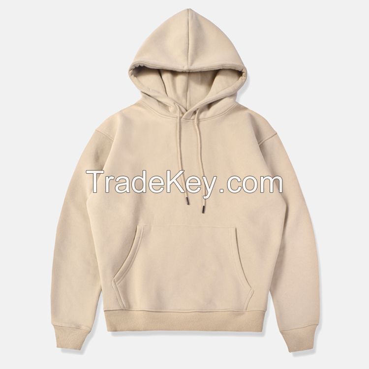 Street Style Custom Oversized Mens Hoodies Blank Plain Bulk Winter Jumper Men&#039;s Sweatshirt Pullover Hoodies