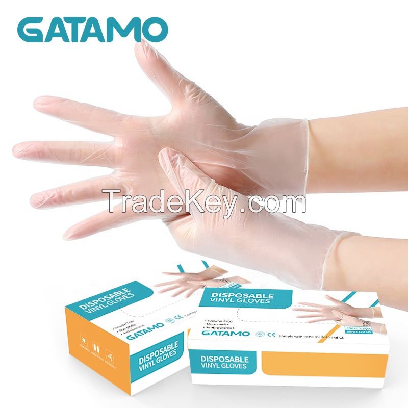 Gatamo Vinyl Glove,, All Sizes, Box of 100 (Blue)