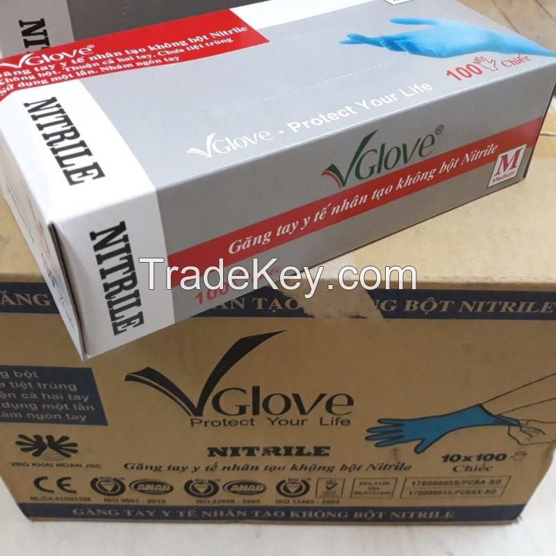 Wholesales Vglove Nitrile Powder Free Nitrile Examination Gloves.