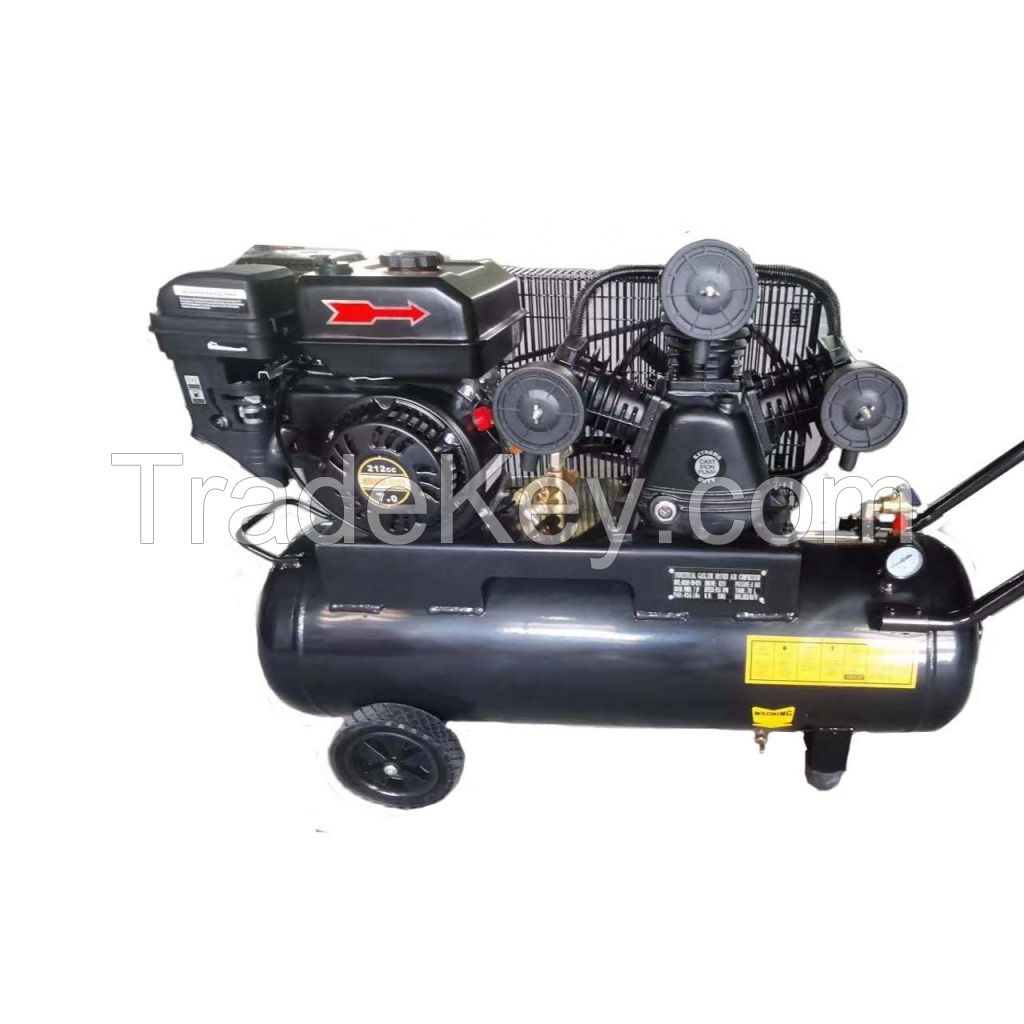 Potable Gasoline Piston Air Compressor 3 Cylinder