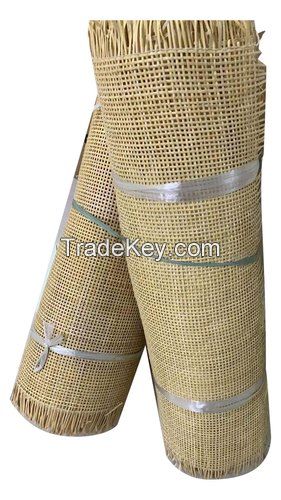 Cheap Price 1/2 Mesh Rattan Weaving Unbleached Hexagon/ Square rattan webbing cane Roll 15 meters_ Eco - friendly- sarah +84347587878