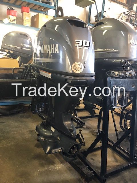 Free shipping Used Yamaha, 30 HP 4-Stroke Outboard Motor Engine