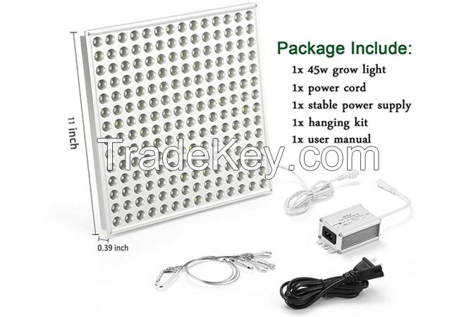 45w Led Grow Lights with Full Spectrum suitable for seeds vegetables flowers