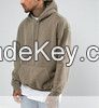 Street Fashion Men Oversized Blank Surface Stone Wash Hoodies