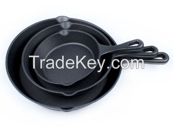 Pre-Seasoned Cast Iron Skillet 3 Pieces Set